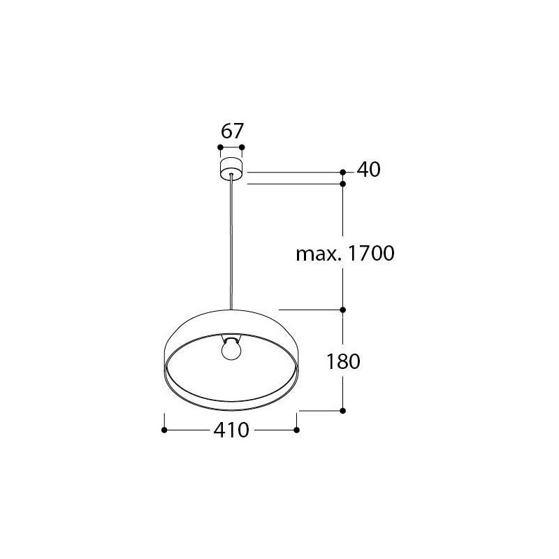 TAL LUZIEN dB E27 hanglamp