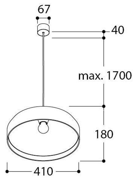 TAL LUZIEN dB E27 hanglamp