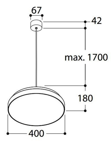 TAL LUZIEN SMD LED DIMMABLE hanglamp