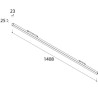 TAL MAGNETIC LED 48V L1408 OPAL track lighting