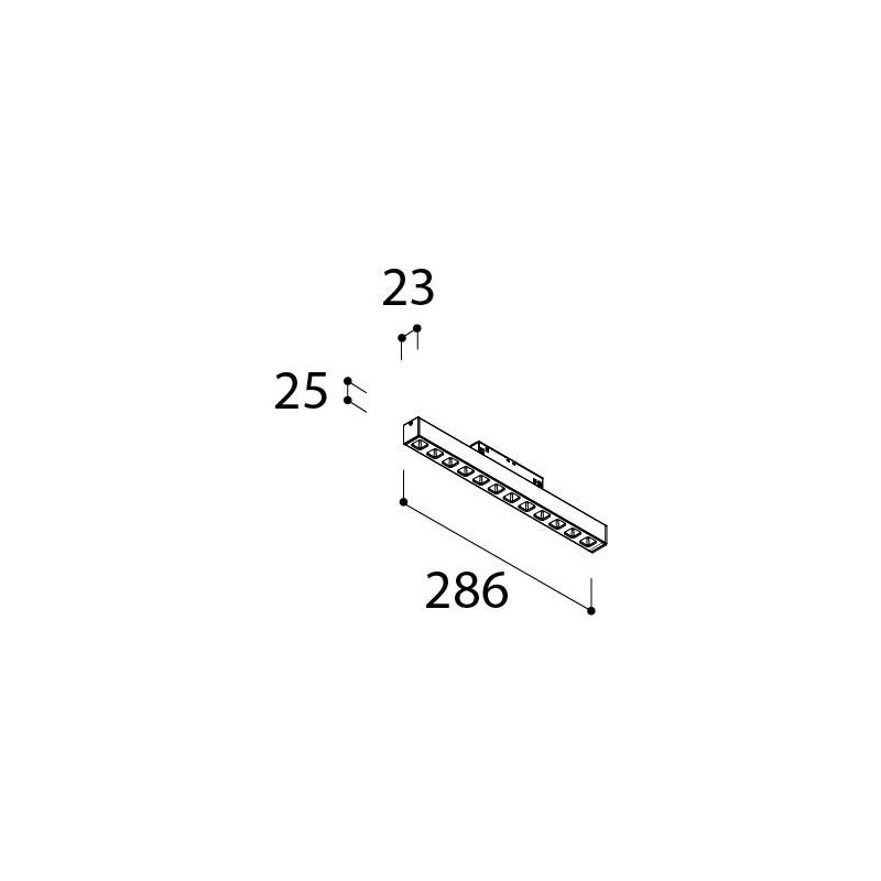 TAL MAGNETIC LED 48V L286 UGR trackverlichting