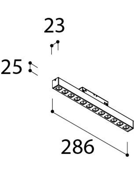 Tal Lighting MAGNETIC LED 48V L286 UGR Schienenleuchte