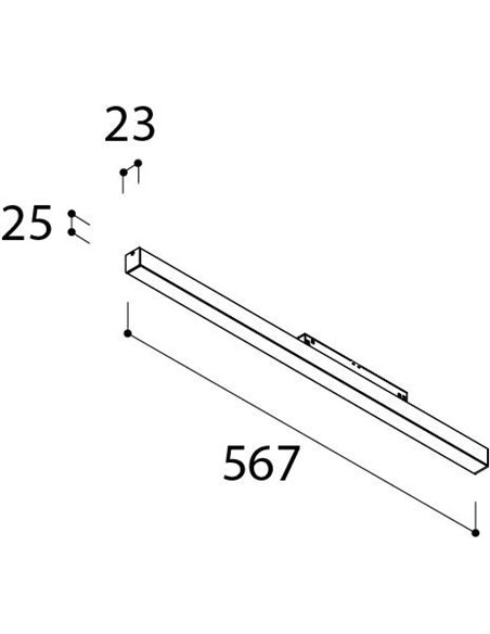 TAL MAGNETIC LED 48V L567 OPAL trackverlichting