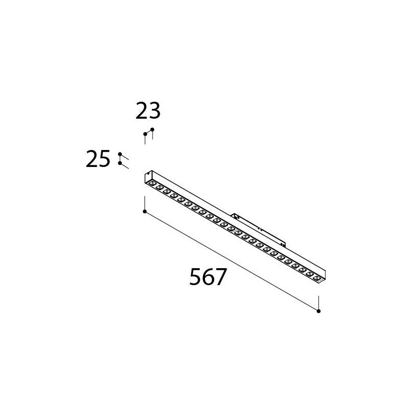 TAL MAGNETIC LED 48V L567 UGR trackverlichting