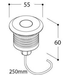 TAL MICRO OBO ROUND CLEAR GLASS LUX M recessed spot