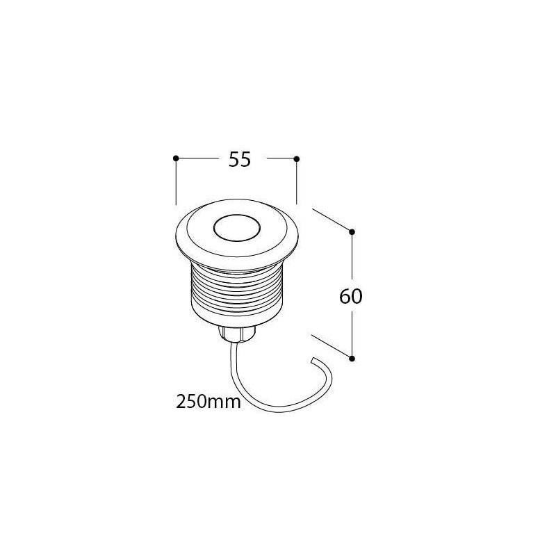 TAL MICRO OBO ROUND CLEAR GLASS LUX M inbouwlamp