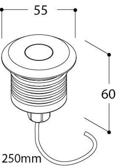 Tal Lighting MICRO OBO ROUND CLEAR GLASS LUX M Einbaustrahler