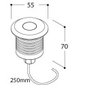 TAL MICRO OBO ROUND FOCUS CLEAR GLASS LUX M inbouwlamp