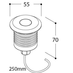 TAL MICRO OBO ROUND FOCUS CLEAR GLASS LUX M recessed spot