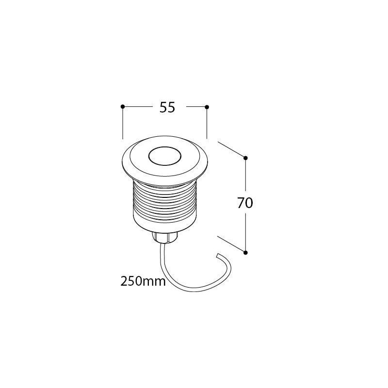 TAL MICRO OBO ROUND FOCUS CLEAR GLASS LUX M inbouwlamp