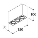 TAL MICRO TOMMY 3 CEILING CI MAINS DIMM plafondlamp