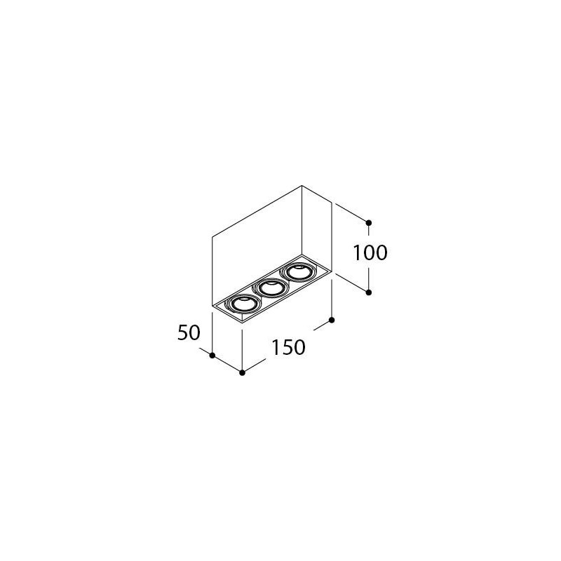 TAL MICRO TOMMY 3 CEILING CI MAINS DIMM plafondlamp