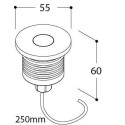 TAL MICRO UBO ROUND CLEAR GLASS LUX M inbouwlamp