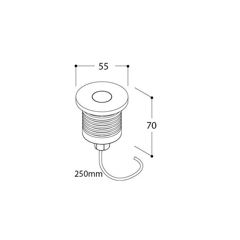 TAL MICRO UBO ROUND FOCUS CLEAR GLASS LUX M inbouwlamp