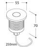 TAL MICRO UBO ROUND FOCUS CLEAR GLASS LUX M recessed spot