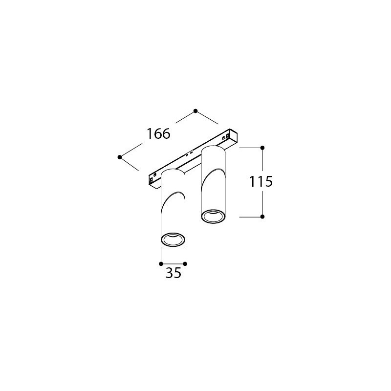 TAL MICROSCOOP TRACK 48V DOUBLE trackverlichting