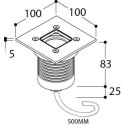 TAL MINI UBO SQUARE LUXEON M WC 180° inbouwlamp