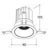 TAL MIX 13W ROUND recessed spot