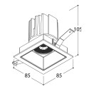 TAL MIX 13W SQUARE inbouwspot
