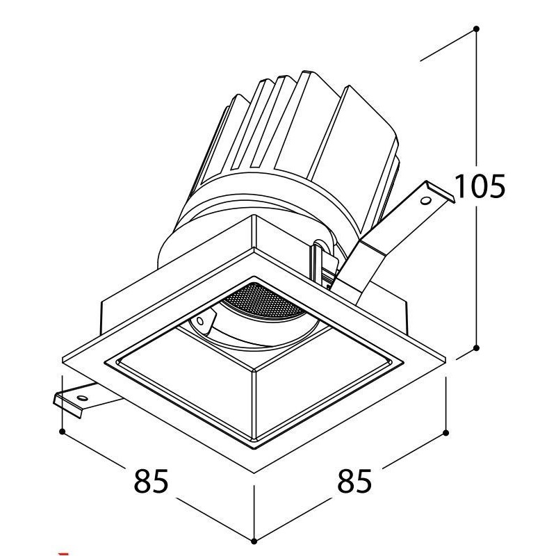 TAL MIX 13W SQUARE FLEX inbouwspot