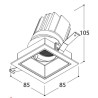 TAL MIX 13W SQUARE FLEX recessed spot