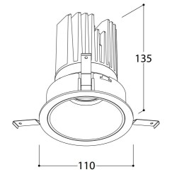 TAL MIX 26W ROUND recessed spot
