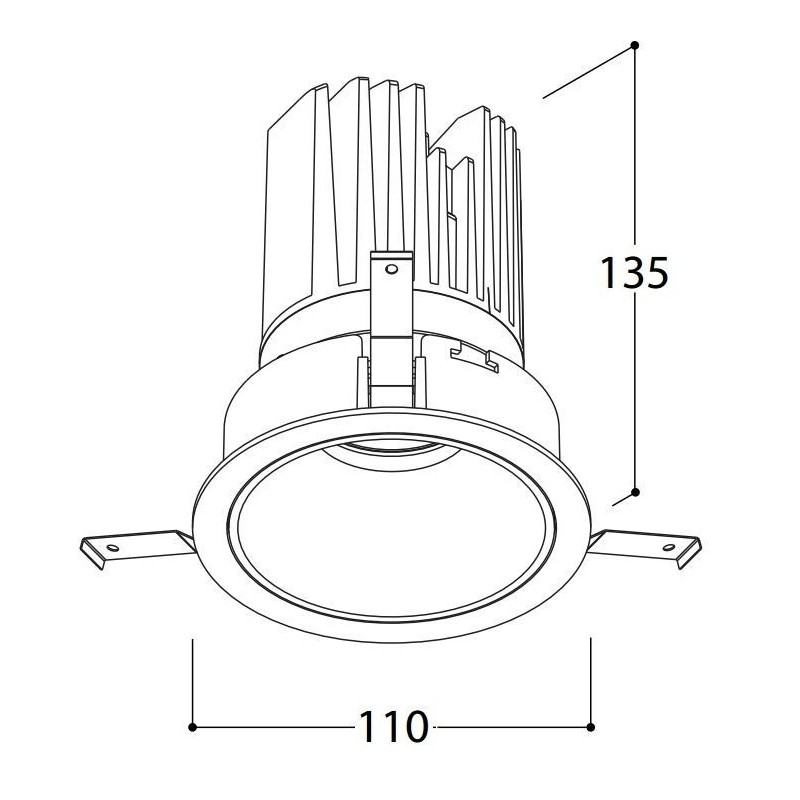 TAL MIX 26W ROUND inbouwspot