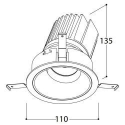 TAL MIX 26W ROUND FLEX recessed spot