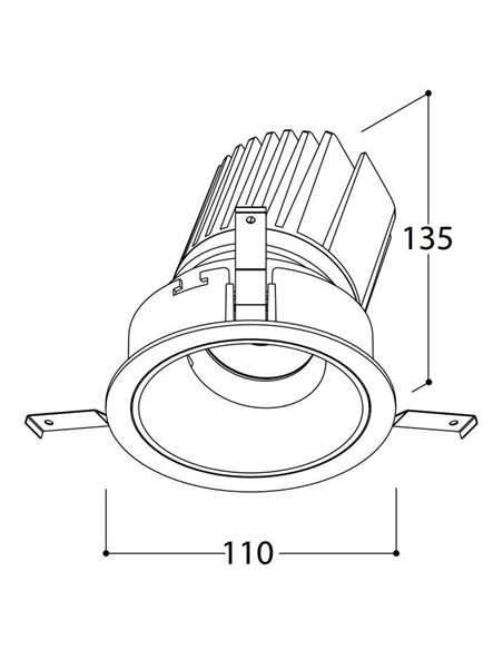 TAL MIX 26W ROUND FLEX inbouwspot