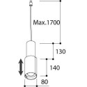 TAL NELSON SUSPENDED M10 MAINS DIMM hanglamp