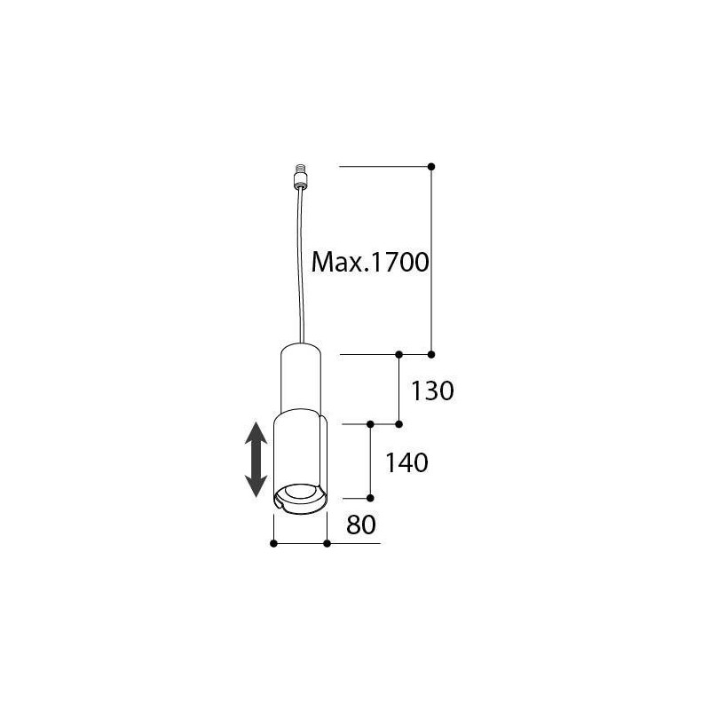 TAL NELSON SUSPENDED M10 MAINS DIMM hanglamp