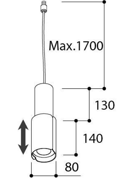 TAL NELSON SUSPENDED M10 MAINS DIMM hanglamp