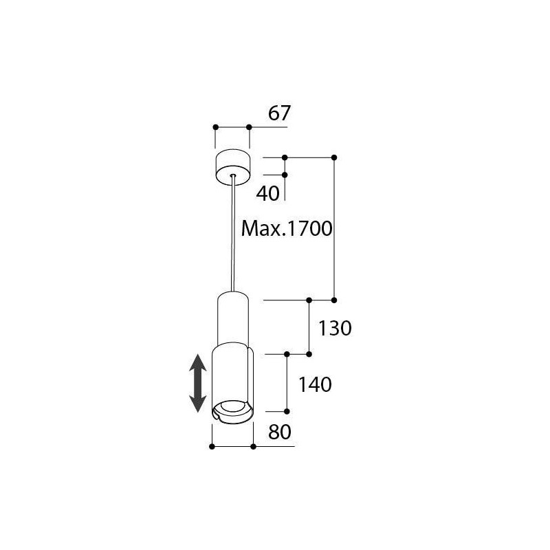 TAL NELSON SUSPENDED MAINS DIMM hanglamp