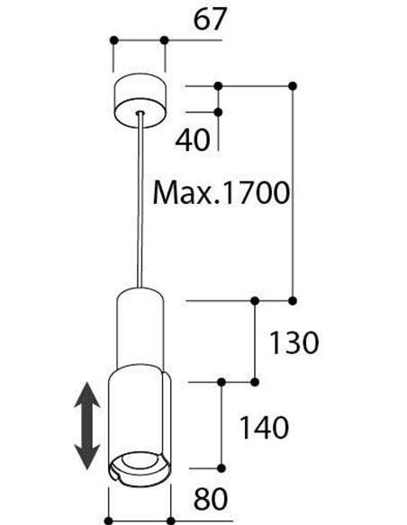 TAL NELSON SUSPENDED MAINS DIMM hanglamp