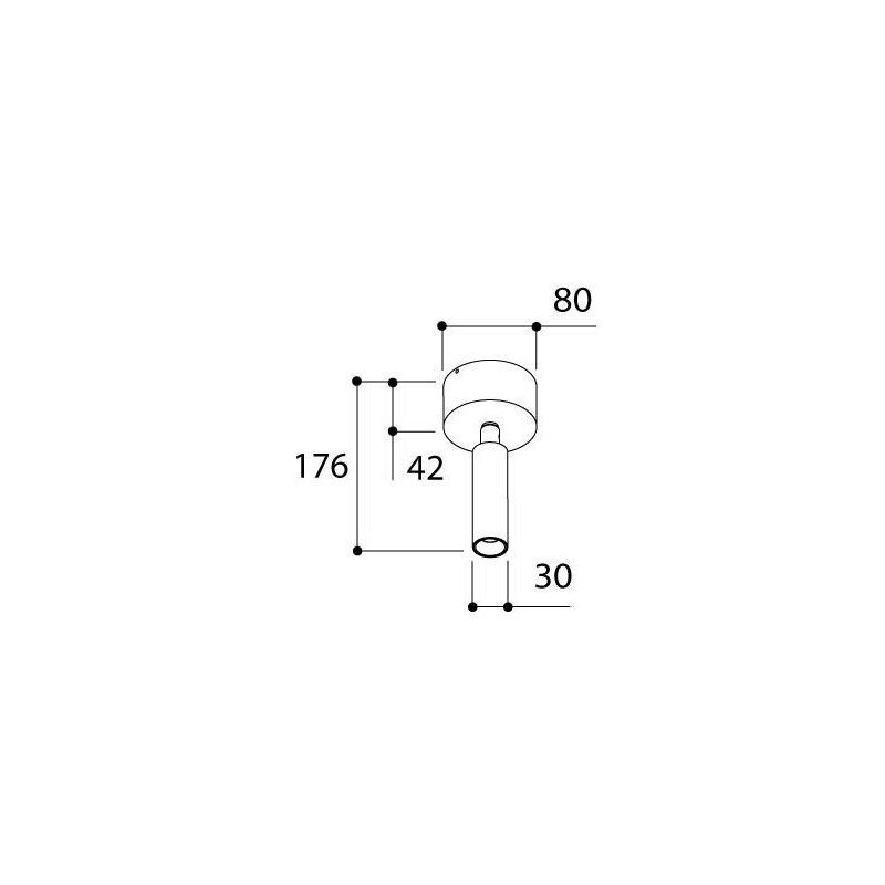 TAL NOBEL ELBOW BASE 1 CI MAINS DIMM plafondlamp