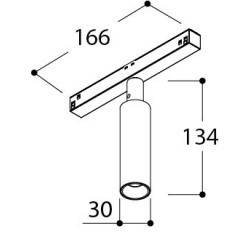 TAL NOBEL ELBOW TRACK 48V SINGLE track lighting