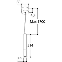 TAL NOBEL PI CI MAINS DIMM suspension lamp