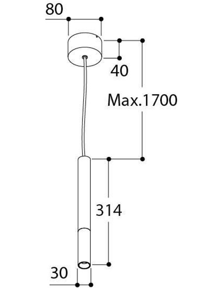 Tal Lighting NOBEL PI CI MAINS DIMM Hängelampe