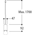 TAL NUTS SUSPENDED E27 M10 hanglamp
