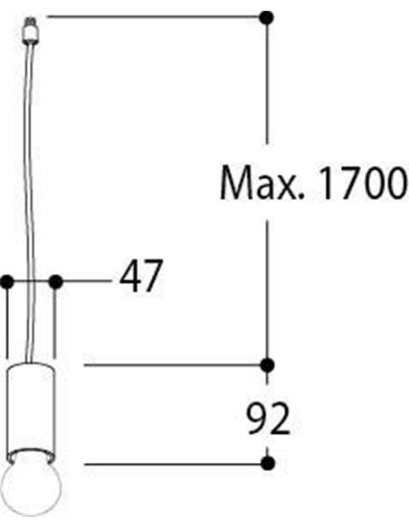 TAL NUTS SUSPENDED E27 M10 hanglamp