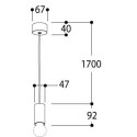 TAL NUTS SUSPENSION E27 hanglamp