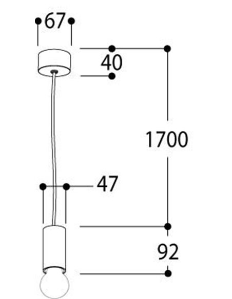 Tal Lighting NUTS SUSPENSION E27 Hängelampe