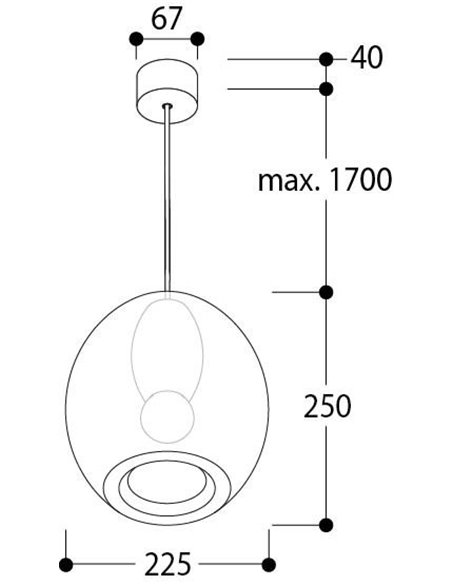 Tal Lighting OLIJF SUSPENSION E27 Hängelampe