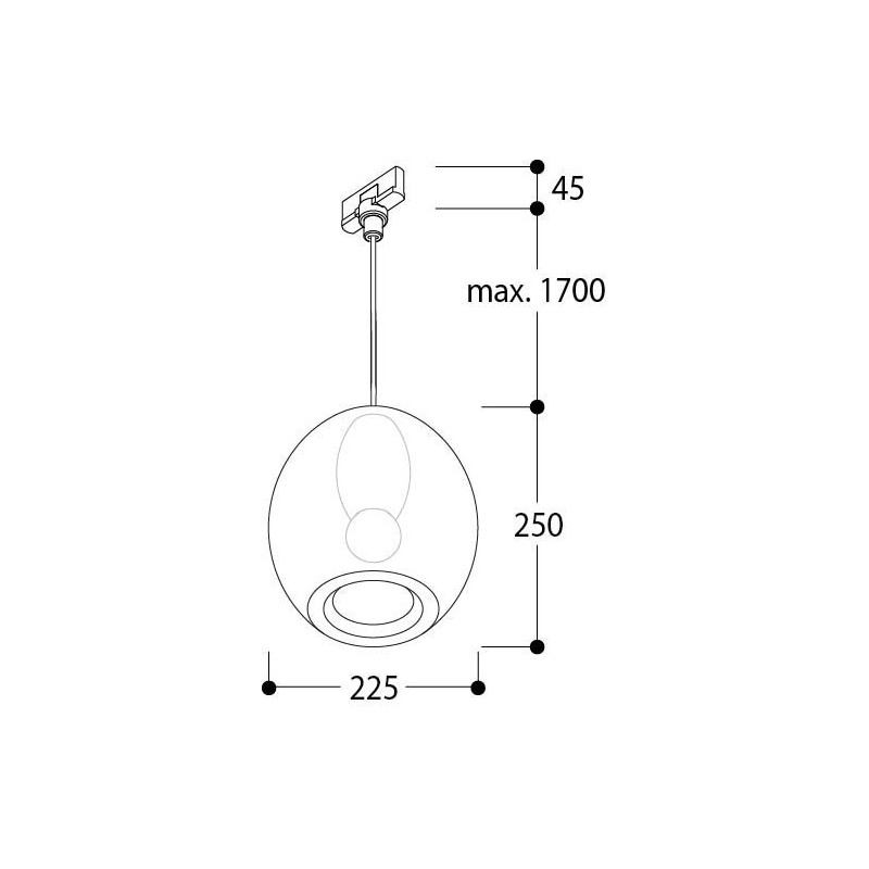 TAL OLIJF SUSPENSION TRACK E27 trackverlichting
