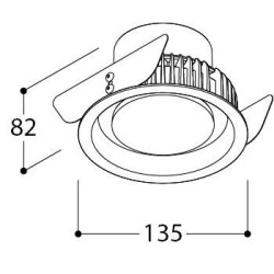 TAL ORBITAL IP65 LEAF - FLOW CONTROL - recessed spot