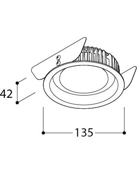 TAL ORBITAL IP65 LEAF - FLOW CONTROL LOOK inbouwspot