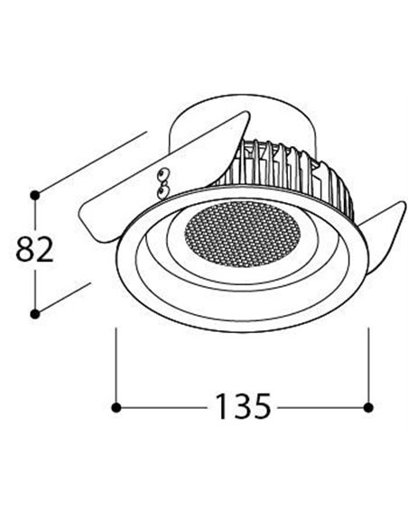 TAL ORBITAL IP65 LEAF - THROUGH FLOW inbouwspot