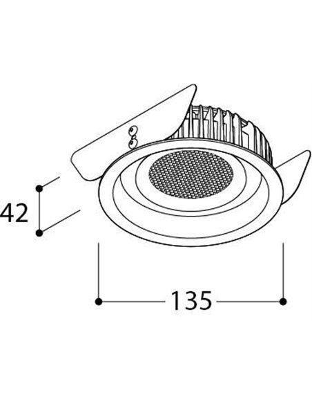 TAL ORBITAL IP65 LEAF - THROUGH FLOW LOOK inbouwspot