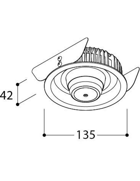 Tal Lighting ORBITAL LEAF SMOKE Einbaustrahler