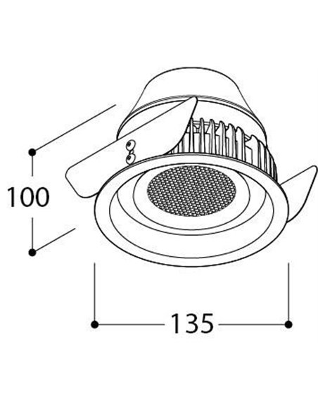 TAL ORBITAL LEAF SPEAKER inbouwspot